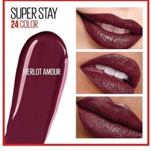 Maybelline SuperStay 24 Color Liquid Lipstick Anti-Transfer 265 Merlot Amour New
